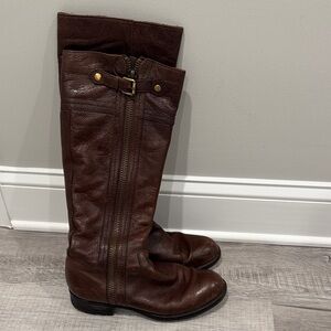 Franco Sarto Chestnut Leather Boots